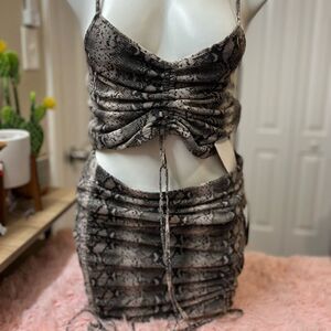 Crop top and skirt set